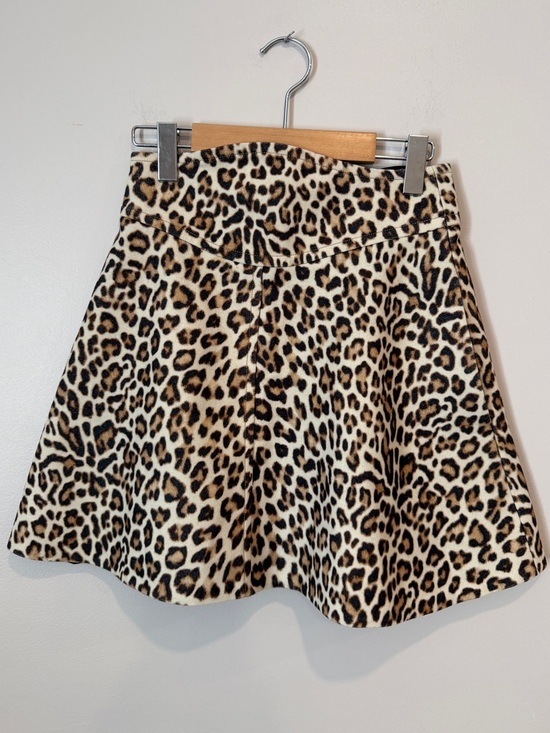 Carven Dresses & Skirts - Carven Paris Leopard Print Felted Wool Mini Skirt EU 36 US 4